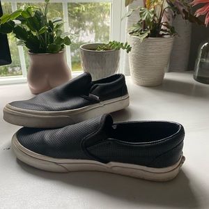 Leather Vans Slide-ons